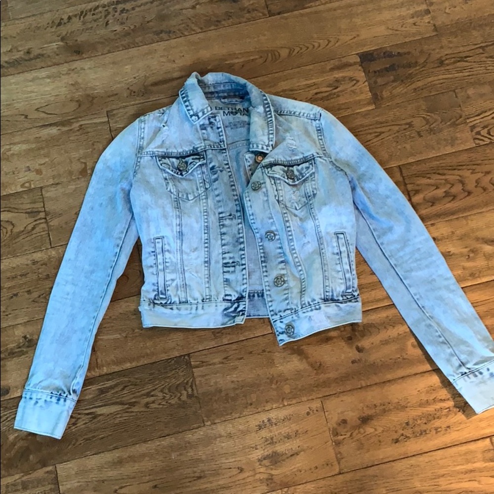 Light Denim Jean Jacket, Slightly Distressed